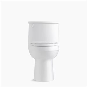 Toilette allongée monobloc blanche Adair de KOHLER Co. 4,8 LPC à chasse unique