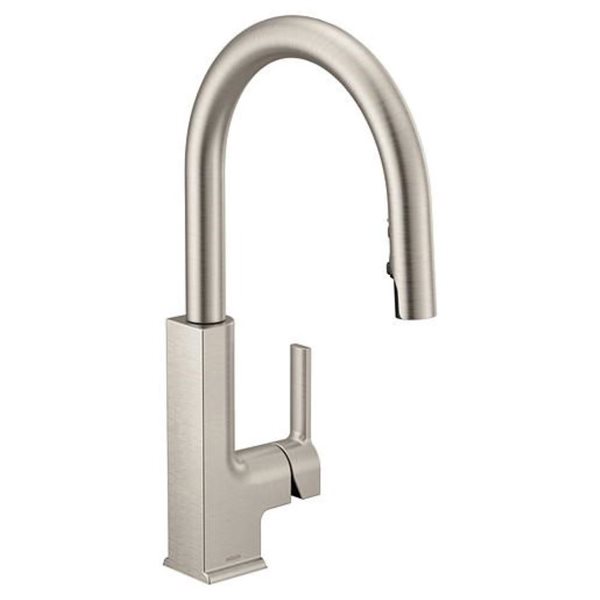 MOEN STo Spot Resist Stainless Steel 1-Handle Pull-Down Sprayer Kitchen Faucet with Reflex System