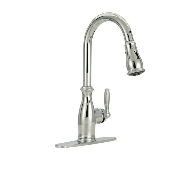 MOEN Brantford Polished Chrome Single-Handle Pull-Down Kitchen Faucet with Reflex System