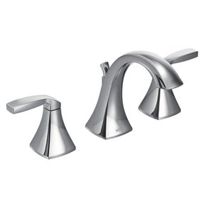 Robinet de lavabo de salle de bain Voss MOEN chrome poli 2 poignées, entraxe de 8 à 16 po