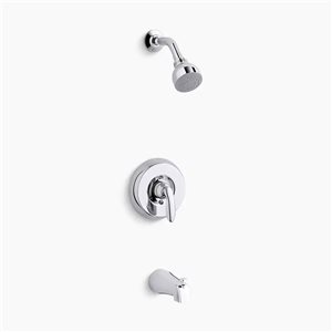 KOHLER Co. Coralais Rite-Temp Chrome Bath and Shower Trim Kit - 2.5 GPM/Slip-Fit Spout