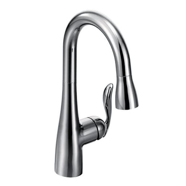 MOEN Arbor Polished Chrome Single-Handle High-Arc Pull-Down Sprayer Bar Faucet w/ Reflex System