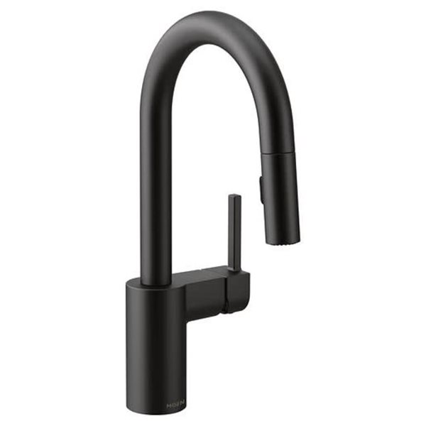 MOEN Align Matte Black Single-Handle High-Arc Pull-Down Bar Sink Faucet