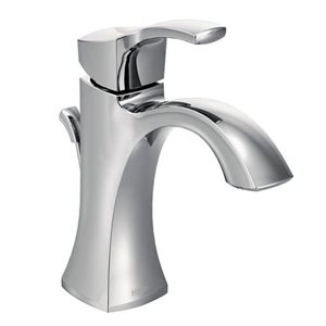 MOEN Voss Polished Chrome 1-Handle Single Hole Mid-Arc Bathroom Sink Faucet