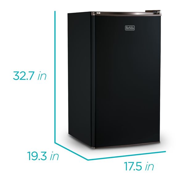 BLACK+DECKER 3.2-ft³ Compact Refrigerator - Black