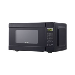 Commercial CHEF 0.9-ft³ 10 Power Levels Countertop Microwave with Push Button - Noir