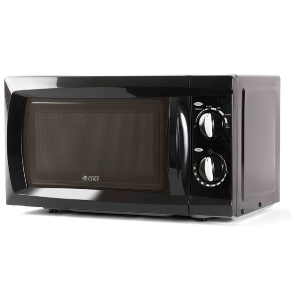 Commercial CHEF 0.6-ft³ Compact Microwave with 6 Power Levels and Grip Handle - Black