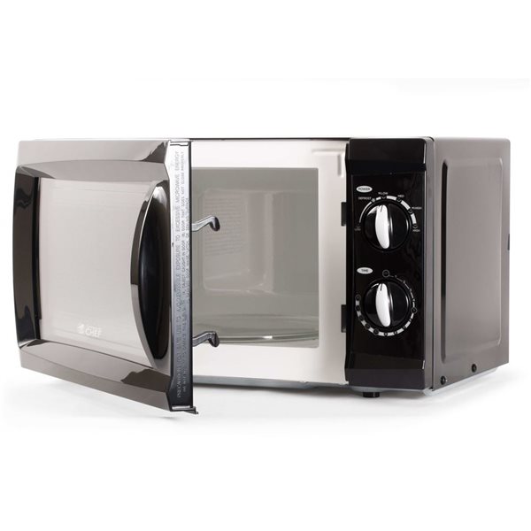 Commercial CHEF 0.6-ft³ Compact Microwave with 6 Power Levels and Grip Handle - Black