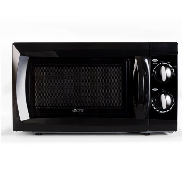 Commercial CHEF 0.6-ft³ Compact Microwave with 6 Power Levels and Grip Handle - Black