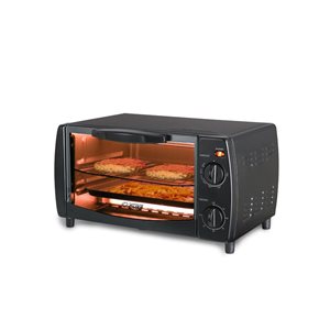 Commercial CHEF 550 W 4-Slice Mechanical Toaster Oven - Black