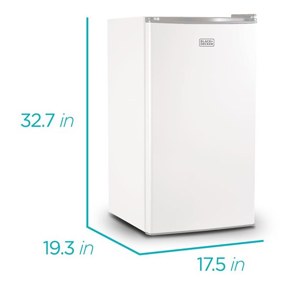 BLACK+DECKER 3.2-ft³ Compact Refrigerator - White