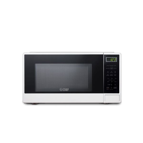 Commercial CHEF 1.1-ft³ Compact Microwave with 10 Power Levels and Push Button - White