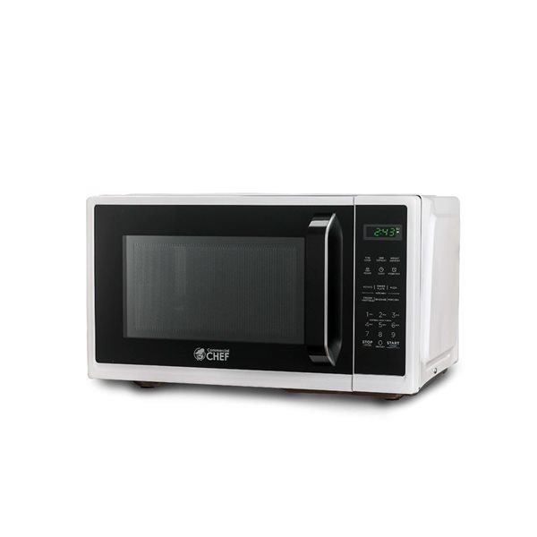 Micro-ondes de comptoir Commercial CHEF 19,1 po 0,9 pi³ 900 W, blanc