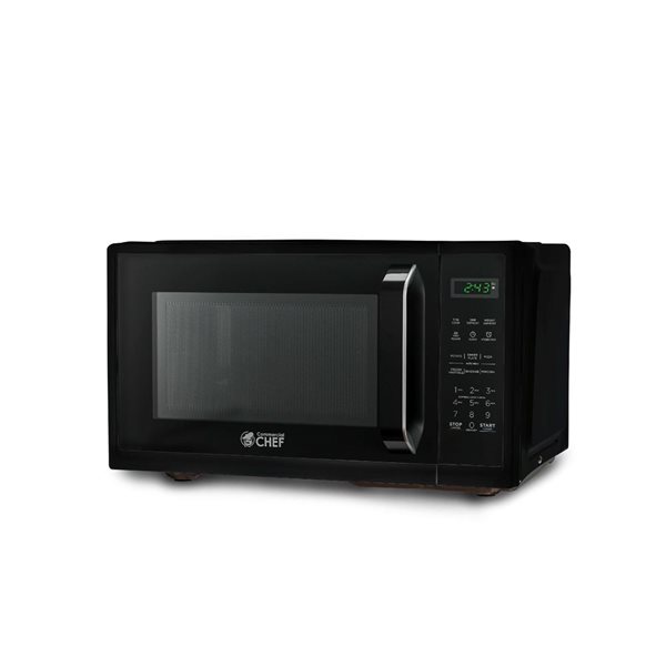 Micro-ondes de comptoir Commercial CHEF 19,1 po 0,9 pi³ 900 W, noir