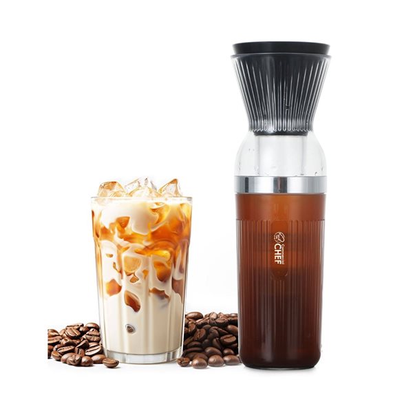 Commercial CHEF Quick Cold Brew Coffee Maker, Battery Powered with Fast Extraction