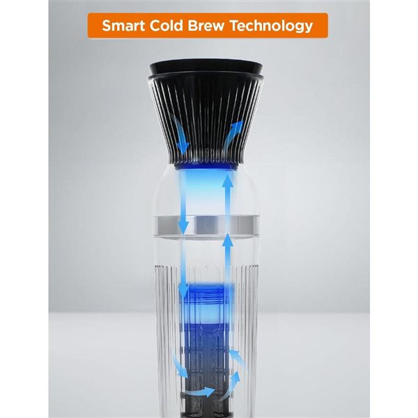 Commercial CHEF Quick Cold Brew Coffee Maker, Battery Powered with Fast Extraction