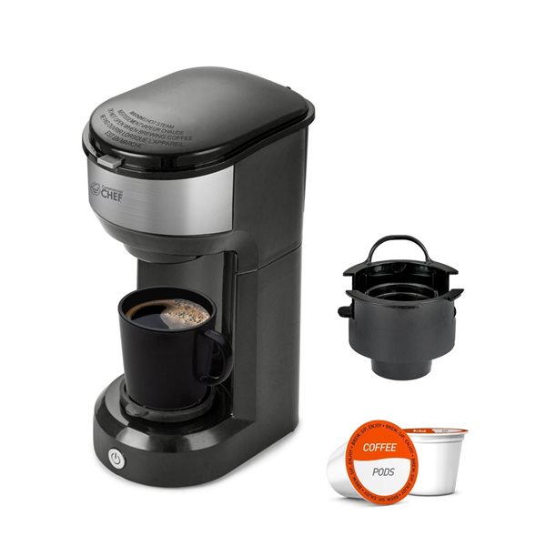 Machine à café à dosettes Commercial CHEF à portion individuelle avec réservoir d’eau de 13 oz