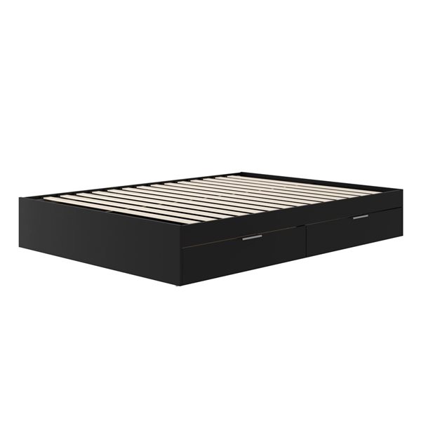 Nexera Hunter 2-Drawer Storage Full-Size Platform Bed - Black