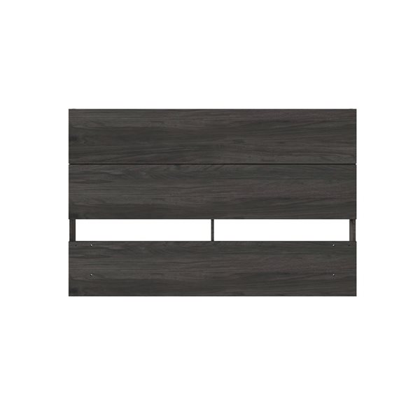 Tête de lit moderne à panneaux plats Legacy par Nexera 61,25 l. x 40 po h. fini gris écorce pour grand lit