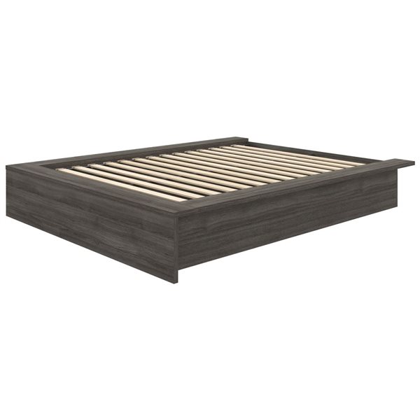 Nexera James Grey Oak Full-Size Platform Bed