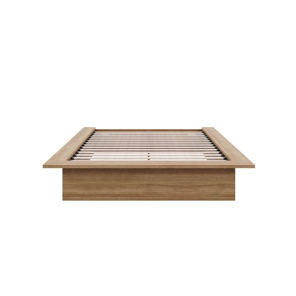 Nexera Malibu Brown Oak Full-Size Platform Bed