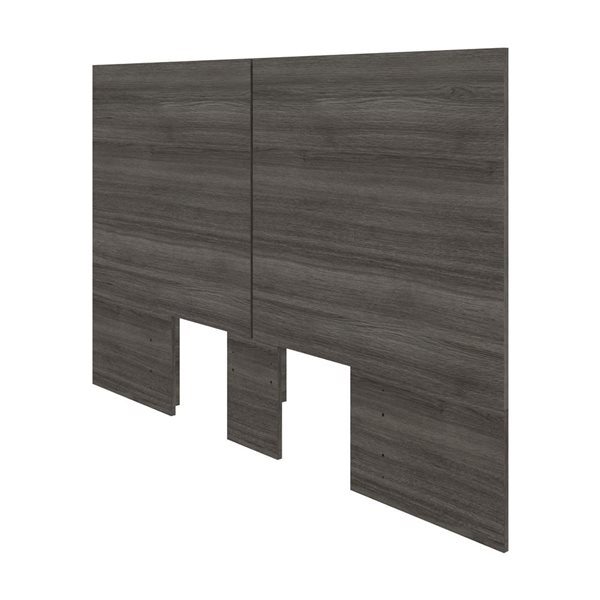 Tête de lit moderne James par Nexera 65 l x 42 po h. fini chêne gris pour lit à 2 places