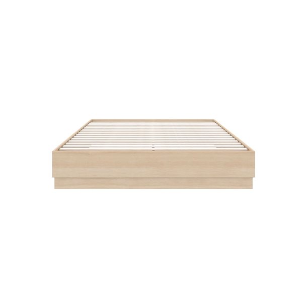 Nexera Milano Natural Blonde Oak Full-Size Platform Bed