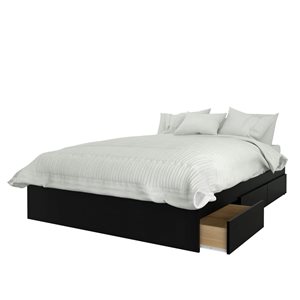 Nexera Liberia 3-Piece Truffle and Black Rustic Full Bedroom Set
