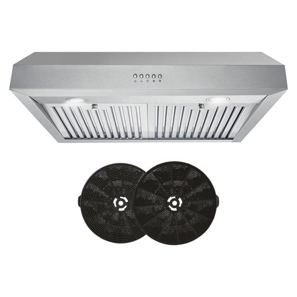 Cosmo 30-in W 380 CFM Ductless Stainless Steel Under Cabinet Range Hood