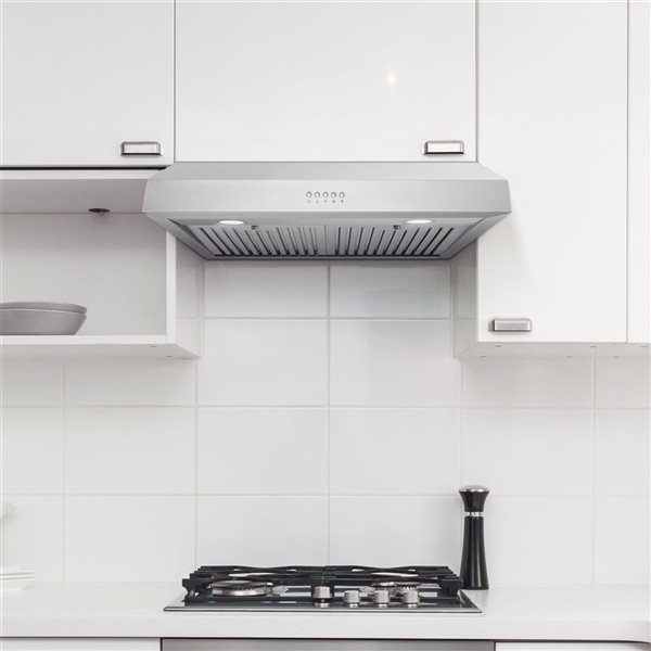 Cosmo 30-in W 380 CFM Ductless Stainless Steel Under Cabinet Range Hood