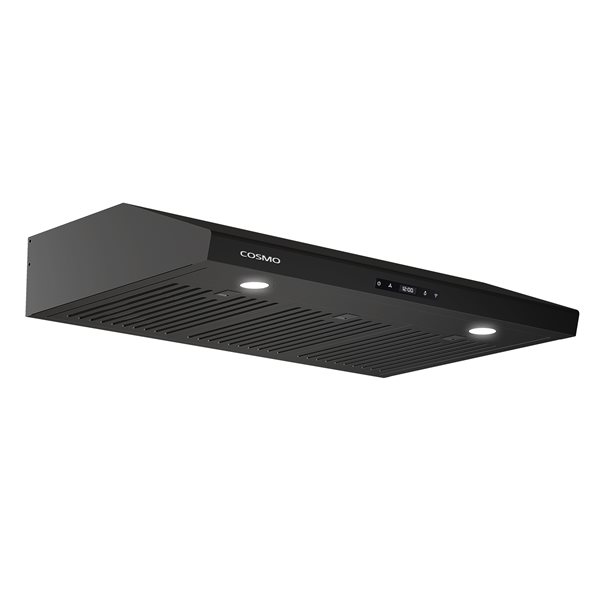 Cosmo 30-in 500 CFM Haven Collection Ducted Under Cabinet Range Hood w/ Touch Controls and LED Lights in Matte Black