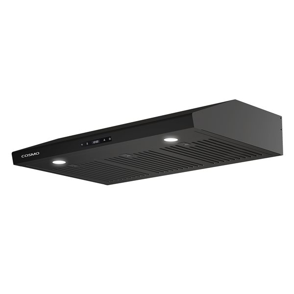 Cosmo 30-in 500 CFM Haven Collection Ducted Under Cabinet Range Hood w/ Touch Controls and LED Lights in Matte Black