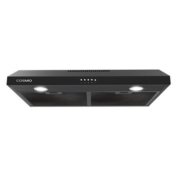 Cosmo 19 D x 30-in W 100 CFM Convertible Duct Matte Black Under Cabinet Range Hood