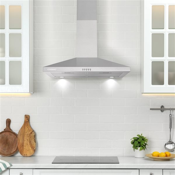 Cosmo 30-in Nebula Collection Ducted Wall Mount Range Hood w