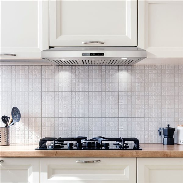 Cosmo 23 D x 30-in W 500 CFM Ducted Stainless Steel Under Cabinet Range Hood