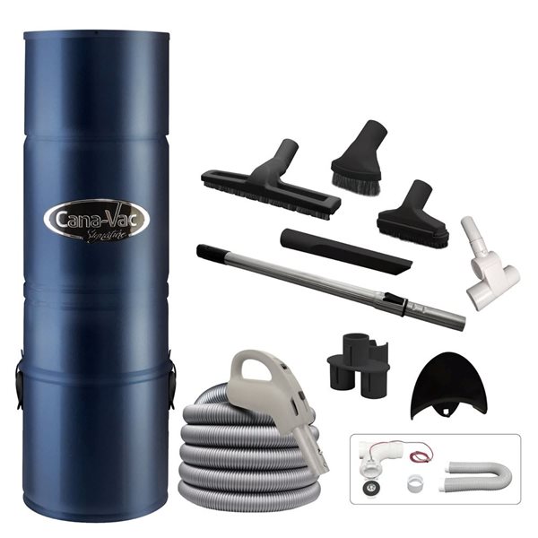 Cana-Vac 690 Ultra 700 AW Central Vacuum with Air Attachment Kit 24 V