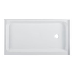 Swiss Madison Lausanne Glossy White Acrylic 60 W x 36-in L Right Drain Shower Base