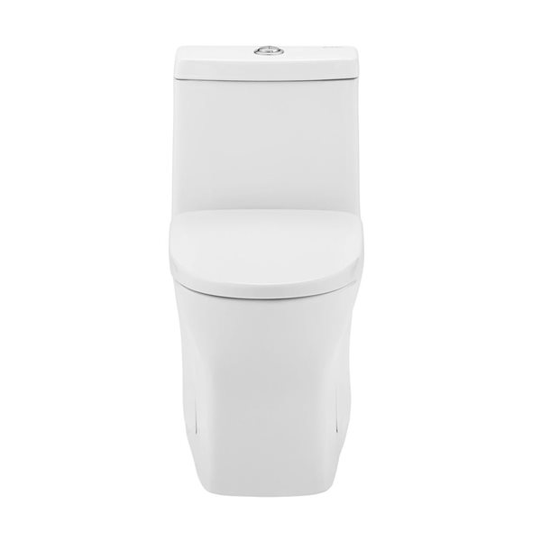 Swiss Madison Malta II White Dual One-Piece Round 16-in H Toilet Bowl