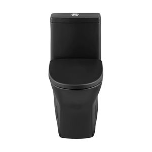 Swiss Madison Malta II Matte Black Dual One-Piece Round 16-in H Toilet Bowl