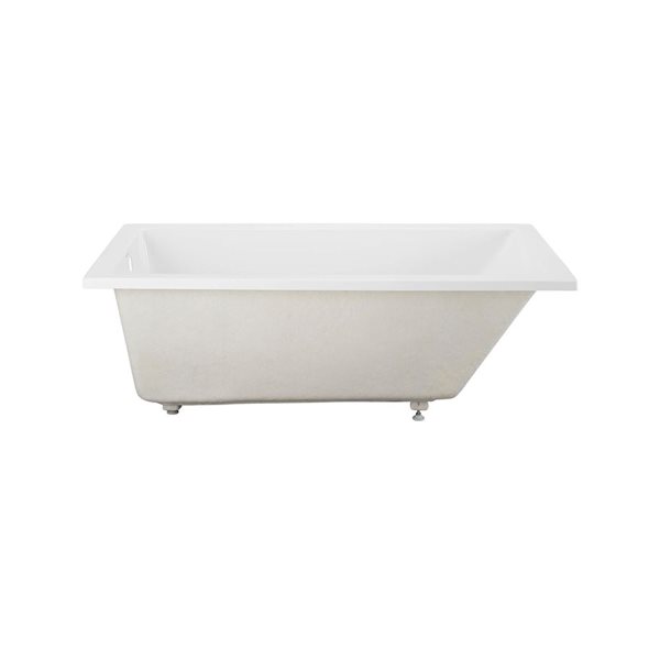 Swiss Madison Lausanne 60 W x 30-in L Glossy White Acrylic Drop-in Reversible Drain Bathtub