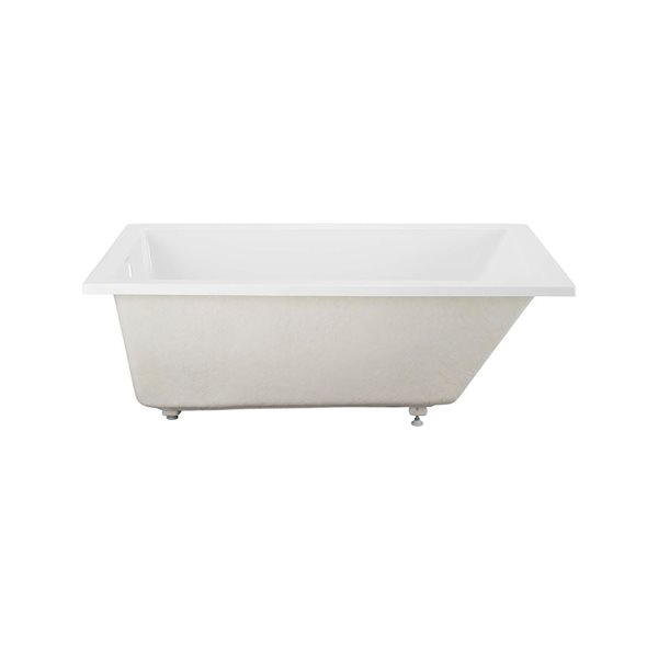 Swiss Madison Lausanne 60 W x 36-in L Glossy White Acrylic Drop-in Reversible Drain Bathtub