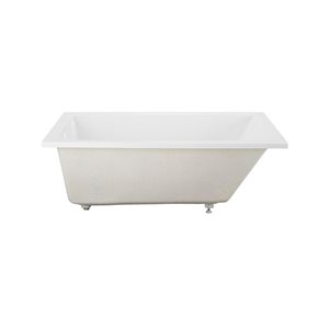 Swiss Madison Lausanne 60 W x 36-in L Glossy White Acrylic Drop-in Reversible Drain Bathtub