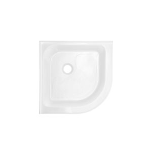 Swiss Madison Lausanne Glossy White Acrylic 32 W x 32-in L Centre Drain Corner Shower Base