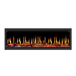 Dynasty Fireplace Tempo Series 63-in W Black Metal Wall-Mount Electric Fireplace