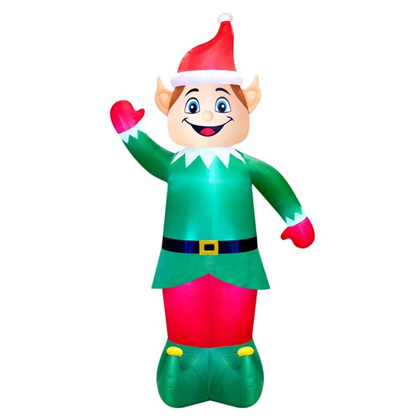 Occasions 9.4 L x 20-ft H LED Lighted Christmas Inflatable - Giant Waving Elf