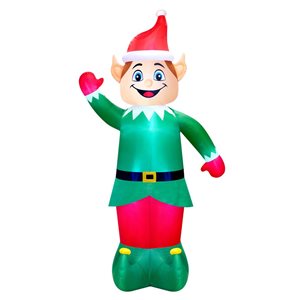 Occasions 9.4 L x 20-ft H LED Lighted Christmas Inflatable - Giant Waving Elf