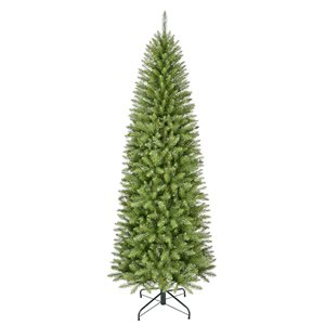 Puleo 7-ft Prelit Slim Keyport Spruce Artificial Christmas Tree w/ 300 LEDs