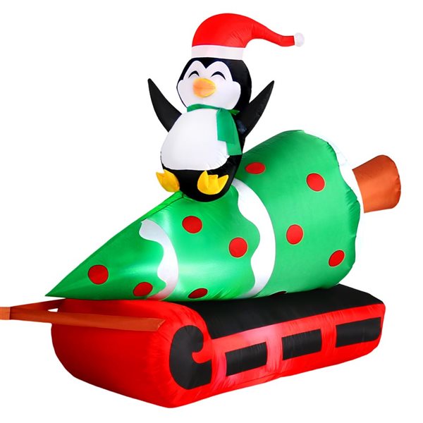 Décorations Noël En Peluche Pour Escalier - Set Pingouin, Père Noël, Bonhomme De Neige - Neige Artificielle Incluse - 7