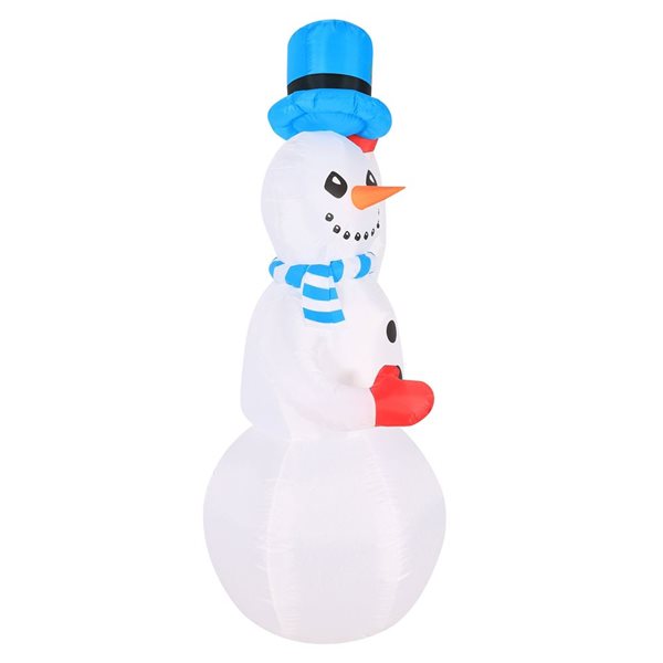 Occasions 3 L x 7-ft H Christmas Inflatable - Snowman with Tipping Hat and Swirling Lights