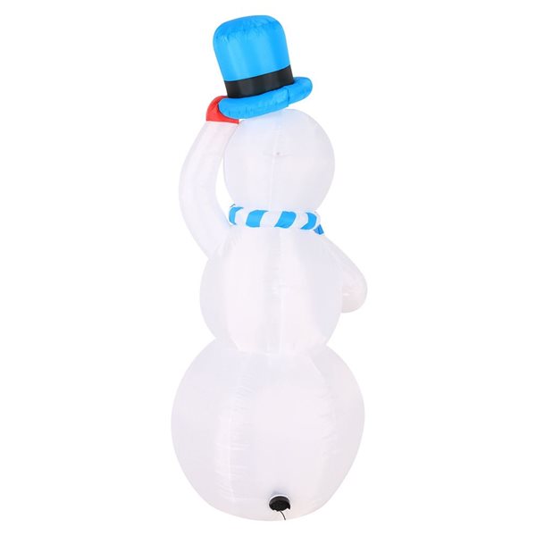 Occasions 3 L x 7-ft H Christmas Inflatable - Snowman with Tipping Hat and Swirling Lights